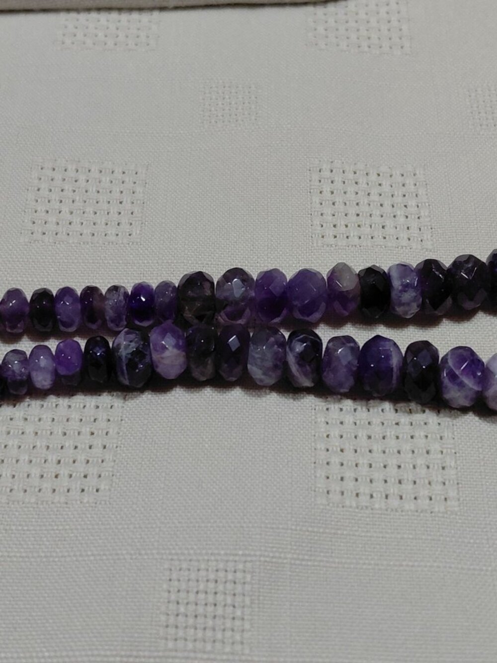 Jay King Amethyst Faceted Beaded Necklace Sterling Silver Clasp Vintage 20-22.5" - Picture 2 of 7